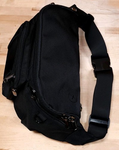 NZII Nylon Waist Fanny Pack Hiking Bag Black - Picture 3 of 8