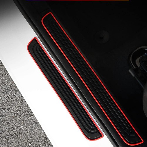 4pc Rubber For Volkswagen Car Door Scuff Sill Covers Step Protector Accessories - Picture 10 of 11