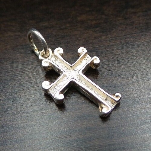 Beautiful Vintage Miniature Sterling Silver Cross Pendant Charm - Bild 3 von 6
