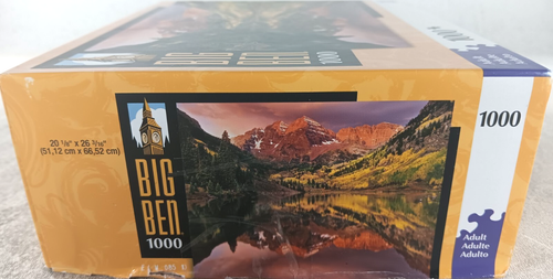 Mountain Lake Scene 1000 Piece Jigsaw Puzzle Big Ben 20" X 26” by Hasbro - Bild 2 von 3