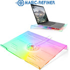 Acrylic Laptop Stand Clear Tablet Holder with 366 Kinds of RGB Backlight 17.3 In