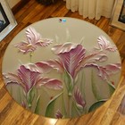 3D Embossed Flower NA214 Game Rug Mat Elegant Photo Carpet Mat Fay