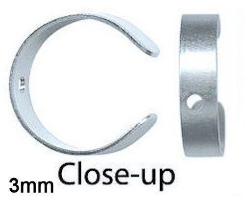 12 Silver OR Gold Plated Brass 3mm Or 6mm Ear Cuffs Just Add Charms or Beads * - Picture 3 of 6