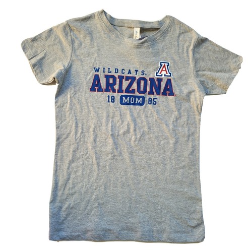 University of Arizona Wildcats Licensed Soft Gray “MOM” T-Shirt Size S SMALL NEW