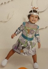 Toddler Girls Robot Dress Halloween Costume Dress & Headpiece - 12-18 Months.