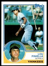 1983 Topps Lou Piniella New York Yankees #307