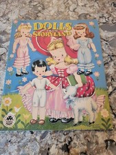 Bambole di Storyland Paper Doll libretto Merrill #1554-15 senza tagli vintage 1948