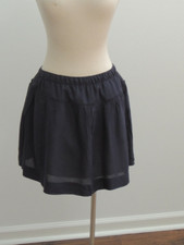Women Abercrombie  Fitch mini skirt size L navy blue lined new with tag org 50 