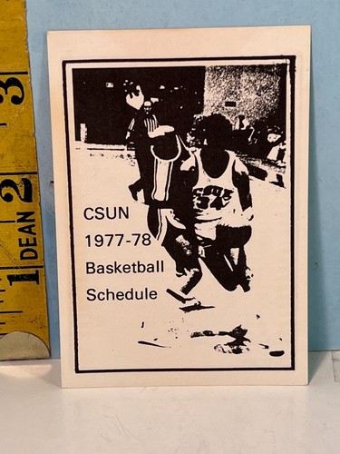 1977-78 University of Cal State Northridge College Basketball Schedule EXMT π₯