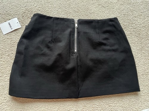 Forever 21 Womens Metallic Mirrored Geo Mini Skirt Sequins Bling Sparkly Black M - Picture 5 of 13