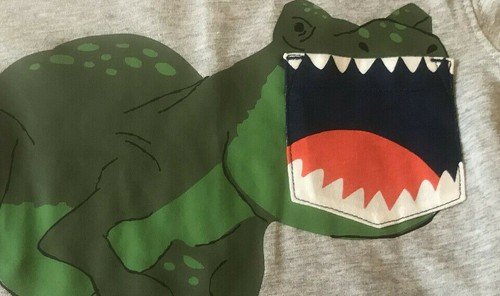 NWT 24m CARTERS Dinosaur top shorts lot set 2 pcs summer boys camp birthdays - Picture 3 of 6