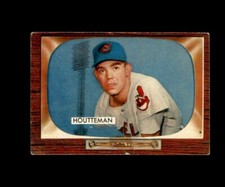 1955 BOWMAN ORIGINAL BASEBALL CARD CLEVELAND INDIANS  #144 ART HOUTTEMAN
