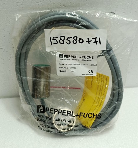Pepperl+Fuchs NJ10-30GM50-E2-3G-3D Inductive Sensor P/N 123962 New Surplus - Picture 2 of 9