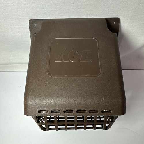 Ace Air Vent Exhaust Cover 4" Dryer Removeable Bird And Rodent Guard Brown