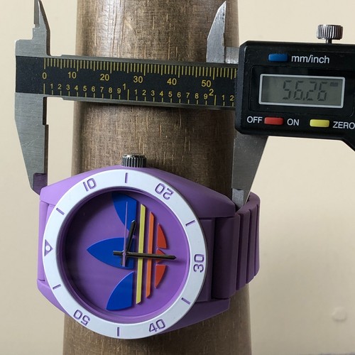 Adidas Santiago Women ADH9066 Purple Silicone Band Quartz Analog 48mm Watch 8" - Picture 7 of 12