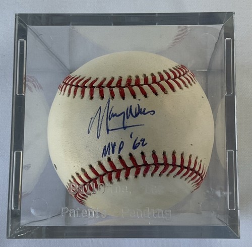1962 MVP LA DODGERS MAURY WILLS AUTOGRAPHED BASEBALL NO CFA !!! - Picture 2 of 8