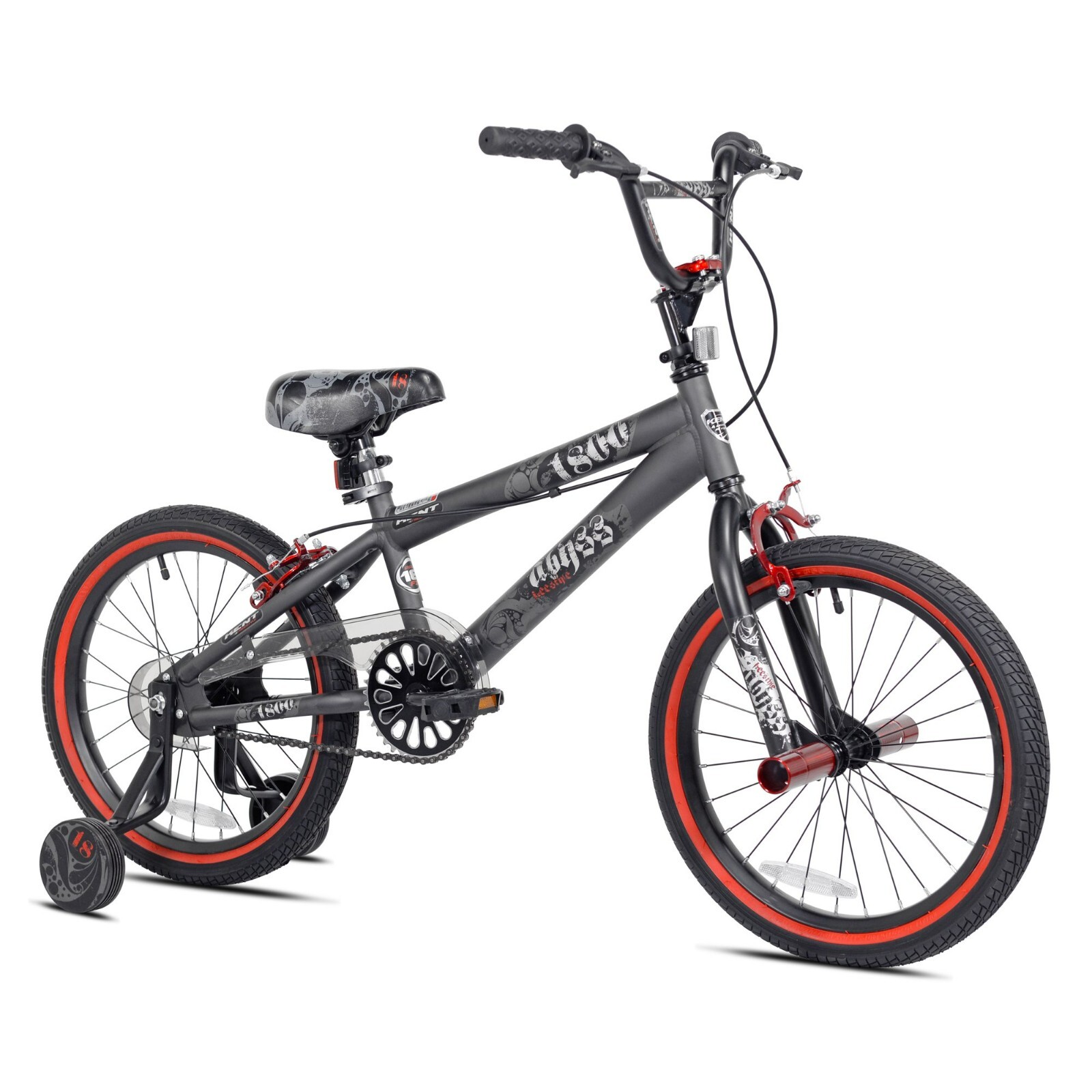 NEW Kent 18 In. Abyss Boy's Freestyle BMX Bike, Charcoal Gray 18" Bicycle