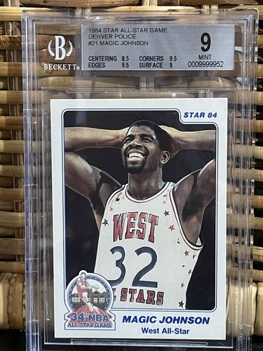 Pop 1 of 13!🔥1984 Magic Johnson STAR ALL-STAR #21 BGS 9 w/ 9.5 subs Topps Fleer - Picture 7 of 12