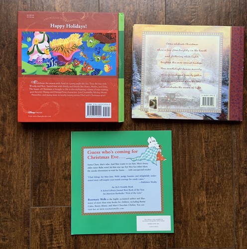 Mixed Lot of 3 Christmas Books - Disney Collection, Thomas Kinkade, Max - VGUC - Picture 2 of 2
