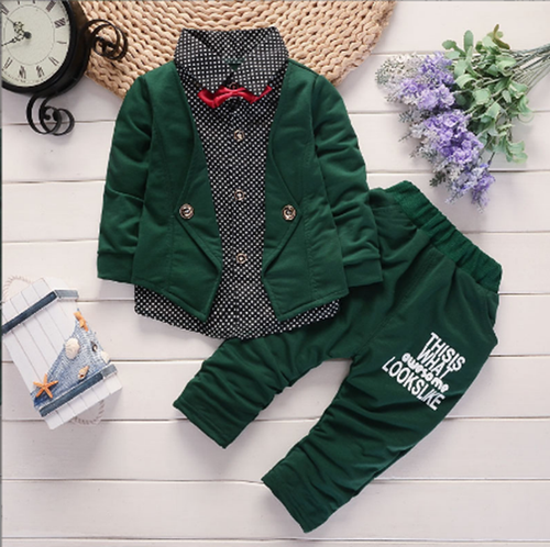 2pcs Toddler Baby Boys Kids Shirt Tops+ Long Pants Clothes Outfits Gentleman Set - Picture 5 of 6