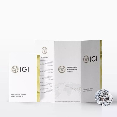 Anillo de compromiso de diamantes cultivados en laboratorio corte esmeralda IGI 2,15 quilates F VS2 de oro blanco de 14 k - Imagen 4 de 4