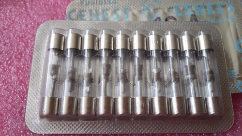 10x D8TD glass fuse (blister) 16A 500V 6.3x32 mm CEHESS Fusibles Rungis - France - Picture 2 of 3