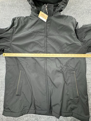 Weatherproof Coat Men's XXL Black Hooded Winter Jacket Double Zips Heavy New - Picture 4 of 14