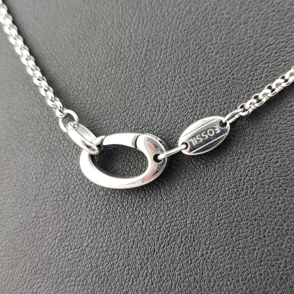 ⭐ Fossil Halskette Collier Anhänger Armband Band Armreif Kette Silber 302 ⭐ - Bild 3 von 3
