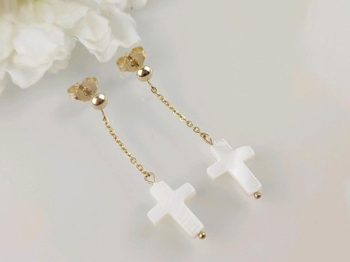 Wunderschöne handgefertigte Ohrstecker/hänger 333 mit Perlmutt - Bild 5 von 9