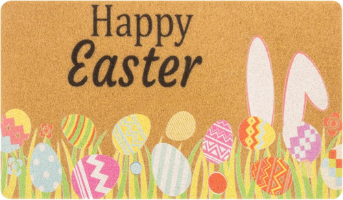 Spring Happy-Easter Welcome-Doormats Non-Slip-Coir Outdoor-Entrance-Decor - Fron - Picture 8 of 12