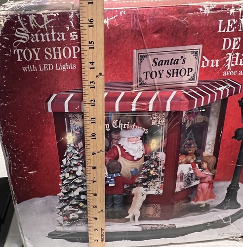 Santa's Toy Shop mit LED Lichter Weihnachten Urlaub Dekoration 11" Größe Costco - Bild 15 von 16