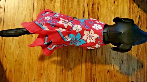 Vestido Bark Avenue Original Rosa Fucsia Floral Hawaiano Trópicos Perro Talla XS - Imagen 3 de 10