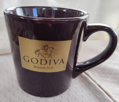 Brown Coffee or Tea Mug Godiva Belgium 1926 Large 4'' x 5'' Pre-owned. Not used.