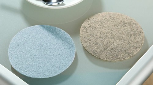 Filzuntersetzer himmelblau 10 cm blau Glasuntersetzer Filz Untersetzer hellblau  - Bild 1 von 2