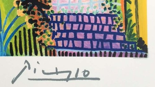 Pablo Picasso COMPOSITION DE JARDIN 1937 Lithograph Abstract Garden - Picture 4 of 4