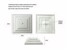 Pack of 5 White Plastic Fence Post Caps to Fit a 3" (75mm) Fence Post. GT0043