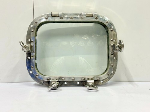 Authentic Ship Reclaimed Vintage Old Aluminum Square Window Porthole Hatches - Picture 2 of 13