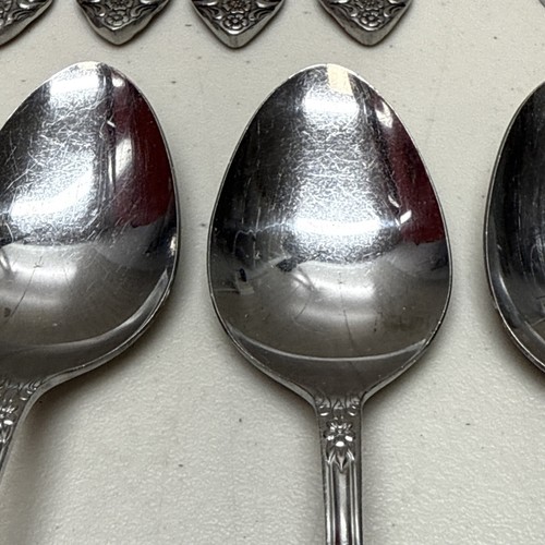 Cubiertos de acero inoxidable vintage Rogers Co. Dream Rose 28 piezas tenedores cuchara cuchillos - Imagen 22 de 24