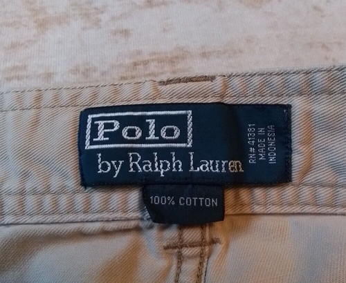 Ralph Lauren Polo Jeans Shorts Mens 36 Cargo Beige Y2K - Picture 11 of 14