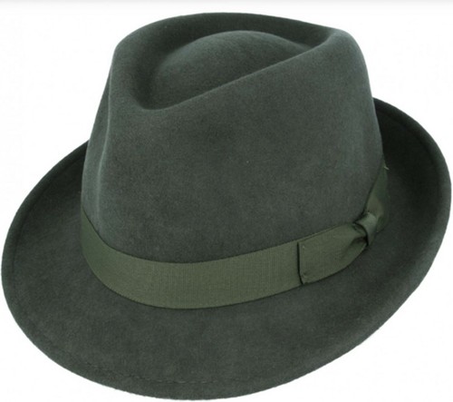Mens Waterproof Trilby Hat Crushable Handmade With Grosgrain Band 100% Wool - Picture 27 of 30
