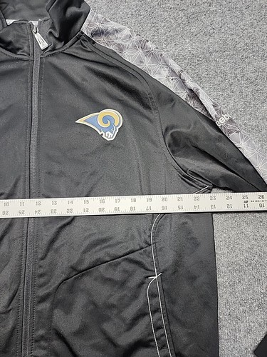 Giacca a vento pullover Los Angeles L.A. Rams REEBOK on field uomo L full zip - Foto 5 di 6