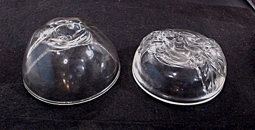 Akro Agate Clear Glass Apple Powder Jar. No Notch. - Picture 3 of 7