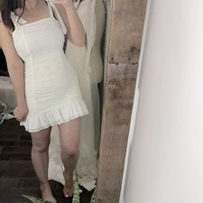 MinkPink Elegant White Sleeveless Dress side small