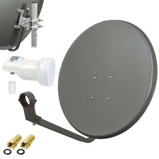 HD Sat Anlage 80cm Spiegel Schüssel Opticum Single LNB d 4K UHD 1 Teilnehmer Set