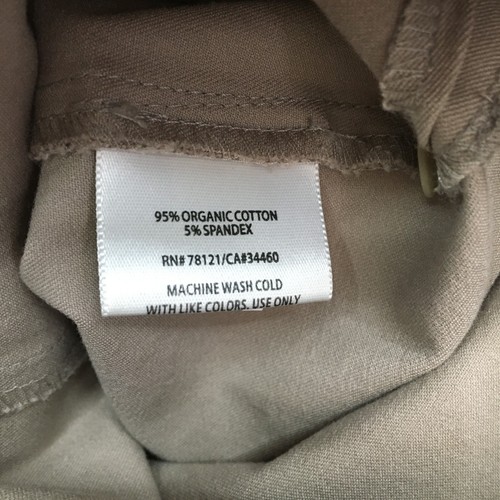 EILEEN FISHER Womens sz Large Taupe/Beige Organic Cotton Blend Crop/Ankle Pant - Picture 3 of 11