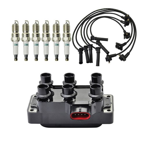 1 Set Ignition Coil & 6pcs Spark plug & 6pcs Wire For Ford Mustang V6 2005-2010 - Picture 6 of 14