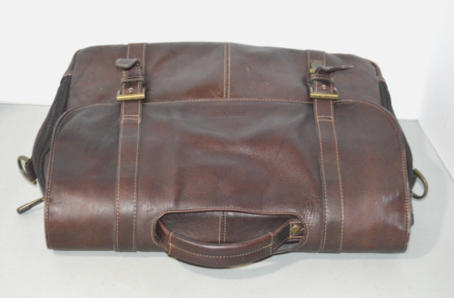 Vintage Leather Messenger Bag Samsonite Distressed Flapover Case Briefcase - Picture 5 of 13
