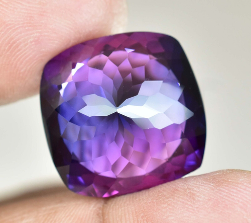 Flawless Natural Purple-Blue Tanzanite 43.00 Ct Cushion IF Certified Gemstone - Picture 8 of 8