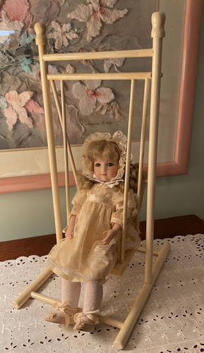 REPRODUCTION 13" all bisque jointed doll, in vintage swing, gorgeous clothes! - Picture 2 of 11