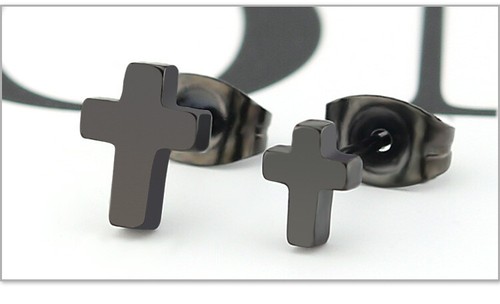 925 Silver plated Women Jewellery Elegant Cross Hook Ear Stud Earring Gift - Picture 3 of 7